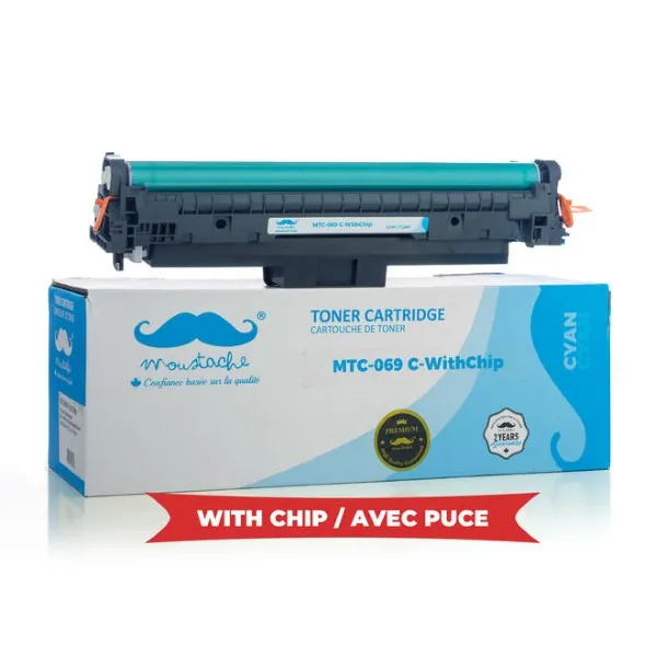 Moustache Compatible Canon 069 5093C001 Cyan Toner Cartridge w/Chip