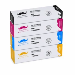 Moustache Compatible Epson T10S / T10S100 / T10S200 / T10S300 / T10S400 BK/C/M/Y Ink Cartridge Combo