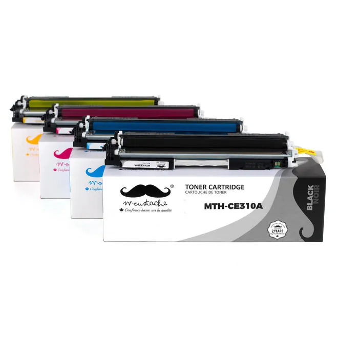 Moustache Compatible HP 126A CE310A CE311A CE312A CE313A BK/C/M/Y Toner Cartridge Combo