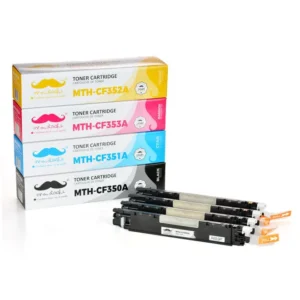 Moustache Compatible HP 130A BK/C/M/Y Toner Cartridge Combo