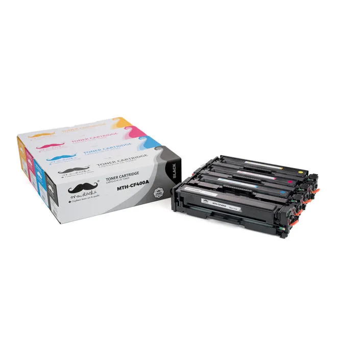 Moustache Compatible HP 201A BK/C/M/Y Toner Cartridge Combo