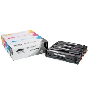 Moustache Compatible HP 201X BK/C/M/Y High Yield Toner Cartridge Combo