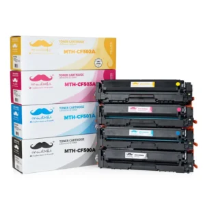 Moustache Compatible HP 202A CF500A CF501A CF502A CF503A BK/C/M/Y Toner Cartridge Combo