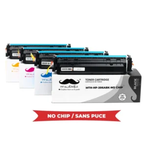 Moustache Compatible HP 206A W2110A W2111A W2112A W2113A BK/C/M/Y Toner Cartridge Combo