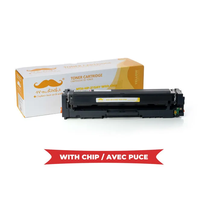 Moustache Compatible HP 215A W2312A Yellow Toner Cartridge w/Chip
