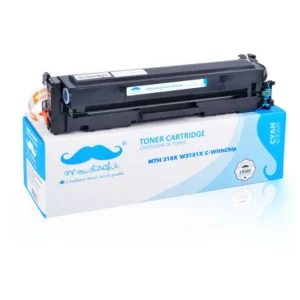 Moustache Compatible HP 218X W2181X Cyan High Yield Toner Cartridge w/Chip