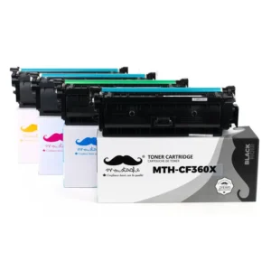 Moustache Compatible HP 508X CF360X CF361X CF363X CF362X BK/C/M/Y High Yield Toner Cartridge Combo