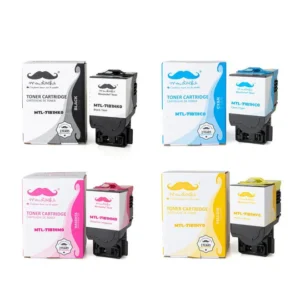 Moustache Compatible Lexmark 71B1H BK/C/M/Y High Yield Toner Cartridge Combo