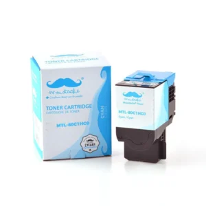 Moustache Compatible Lexmark 80C1HC0 Cyan High Yield Toner Cartridge