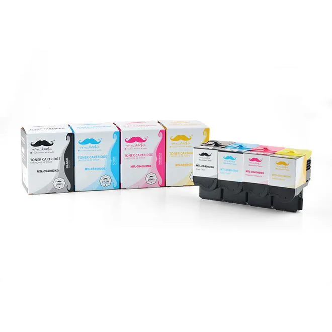 Moustache Compatible Lexmark C540H BK/C/M/Y High Yield Toner Cartridge Combo