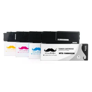 Moustache Compatible Xerox 106R02225 106R02226 106R02227 106R02228 BK/C/M/Y Toner Cartridge Combo for Phaser 6600 WorkCentre 6605