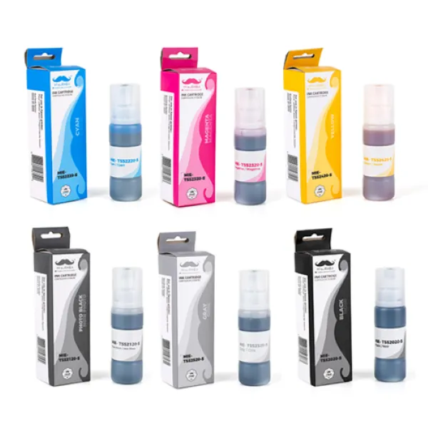 Moustache Compatible Epson T522 BK/C/M/Y/PK/GY High Yield EcoTank Ink Bottle Combo