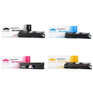 Moustache Remanufactured Canon EP87BK EP87C EP87M EP87Y BK/C/M/Y Toner Cartridge Combo