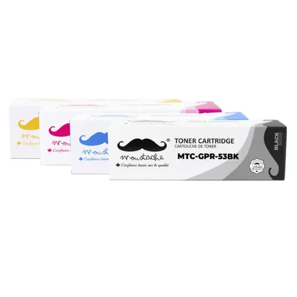 Moustache Remanufactured Canon GPR-53 BK/C/M/Y Premium Toner Cartridge Combo