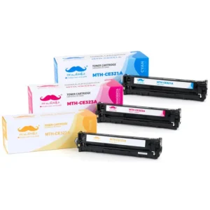 Moustache Remanufactured HP 128A C/M/Y Toner Cartridge Color Combo