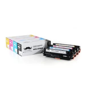 Moustache Remanufactured HP 312X 312A BK/C/M/Y Toner Cartridge Combo