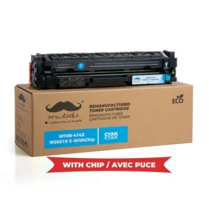 Moustache Remanufactured HP 414X W2021X Cyan High Yield Toner Cartridge w/Chip