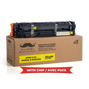 Moustache Remanufactured HP 414X W2022X Yellow High Yield Toner Cartridge w/Chip