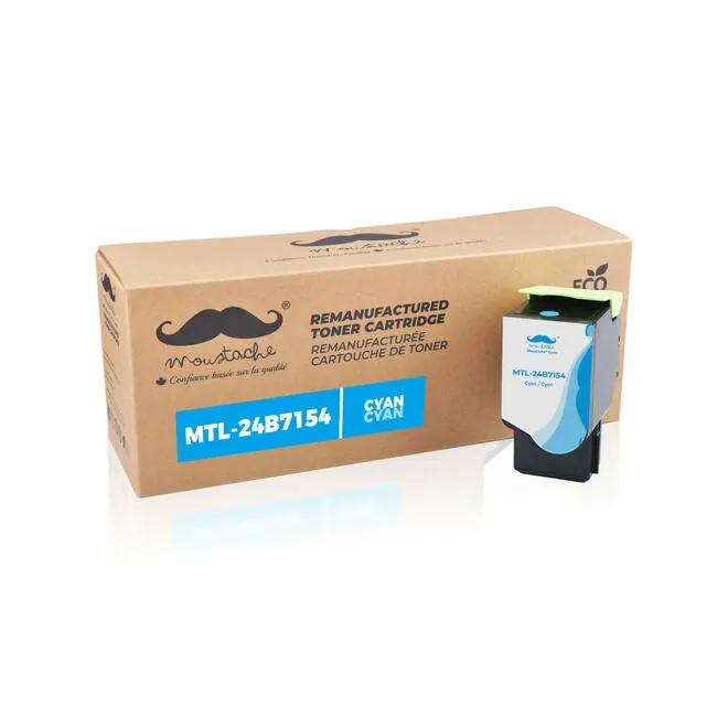 Moustache Remanufactured Lexmark 24B7154 Cyan Toner Cartridge