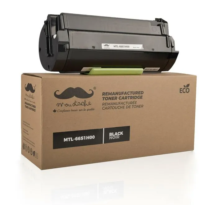 Moustache Remanufactured Lexmark 66S1H00 Black High Yield Toner Cartridge