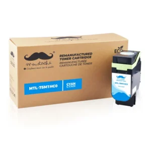 Moustache Remanufactured Lexmark 75M1HC0 Cyan High Yield Toner Cartridge