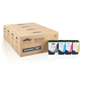 Moustache Remanufactured Lexmark 78C1X BK/C/M/Y Extra High Yield Toner Cartridge Combo