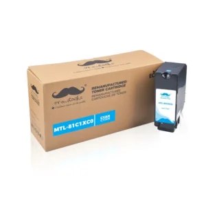 Moustache Remanufactured Lexmark 81C1XC0 Cyan Extra High Yield Toner Cartridge