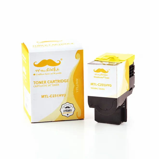 Moustache Remanufactured Lexmark C231HY0 Yellow High Yield Toner Cartridge