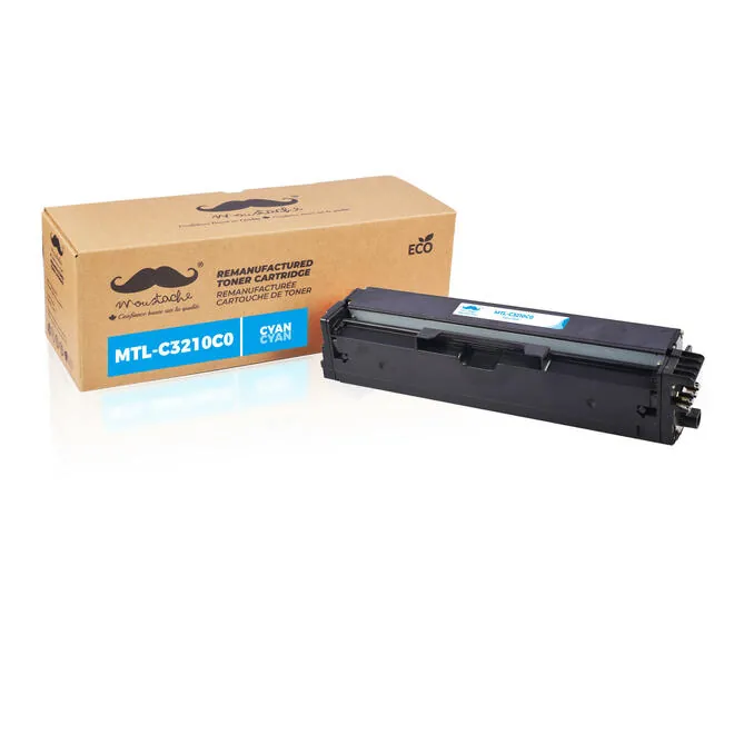 Moustache Remanufactured Lexmark C3210C0 Cyan Toner Cartridge