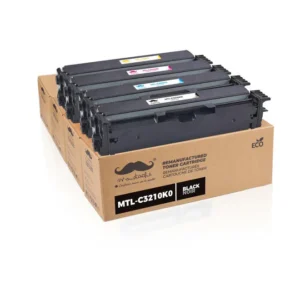 Moustache Remanufactured Lexmark C3210K0 C3210C0 C3210M0 C3210Y0 BK/C/M/Y Toner Cartridge Combo