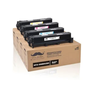 Moustache Remanufactured Xerox 006R04383 006R04384 006R04385 006R04386 BK/C/M/Y Toner Cartridge Combo