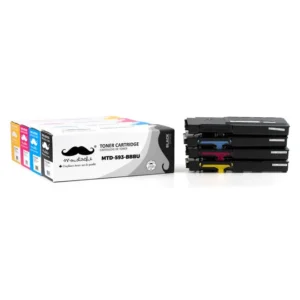 Moustache Compatible Dell 593-BBBR 593-BBBS 593-BBBT 593-BBBU BK/C/M/Y Toner Cartridge Combo