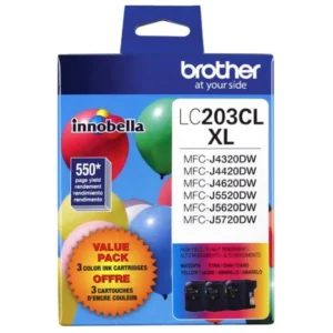 Original Brother LC203 C/M/Y High Yield Ink Combo