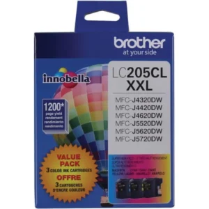 Original Brother LC205 C/M/Y Extra High Yield Ink Combo