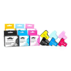 Moustache Remanufactured HP 02 BK/C/M/Y/LC/LM Ink Cartridge Combo